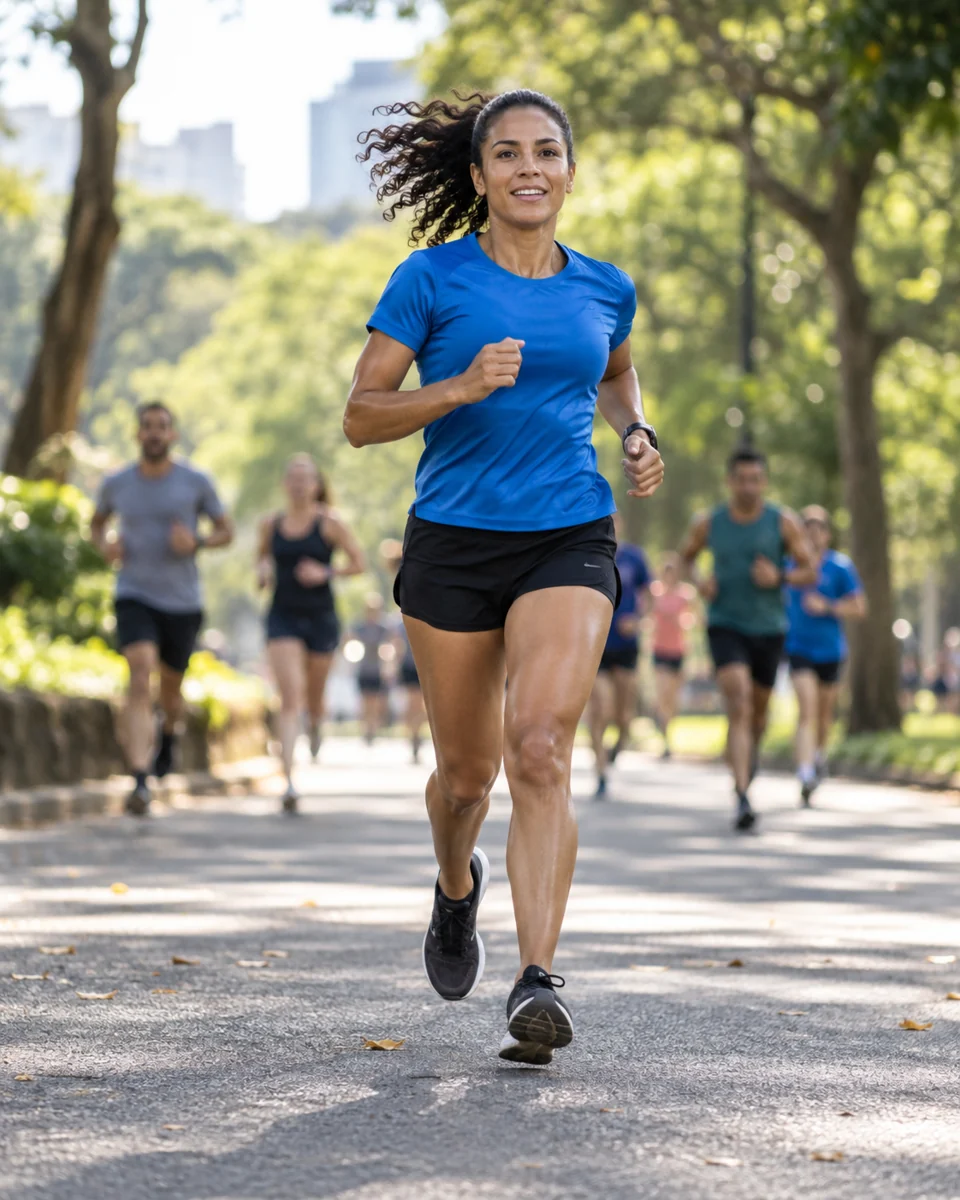 Fotografia ilustrativa de corrida antes da simulação visual